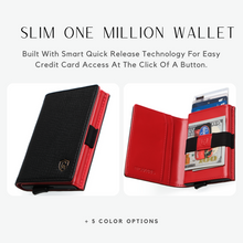 Load image into Gallery viewer, Black Red | Smart Leather Wallet | One Million Collection