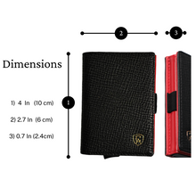 Load image into Gallery viewer, Black Red | Smart Leather Wallet | One Million Collection