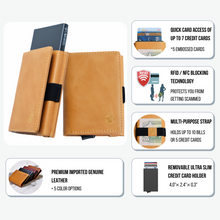 Load image into Gallery viewer, Tan Cognac | Smart Leather Wallet | One Million Collection