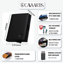 Load image into Gallery viewer, Black Caviar | Smart Leather Wallet | One Million Collection