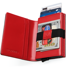 Load image into Gallery viewer, Black Red | Smart Leather Wallet | One Million Collection