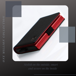 Black Red | Smart Leather Wallet | One Million Collection