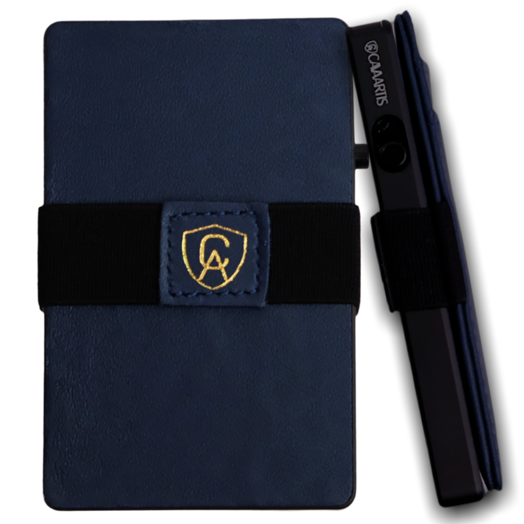 WigWam Nocturne Leather Wallet — Blue Rain Print Shop